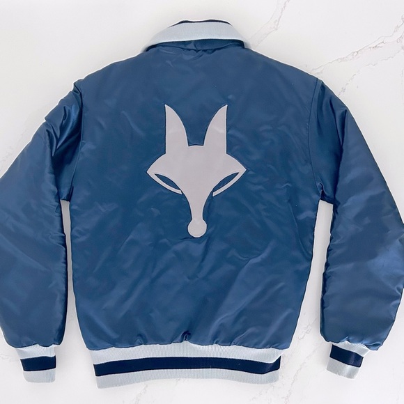 VINTAGE DeLONG SATIN FOX VARSITY JACKET - XS - Picture 2 of 10